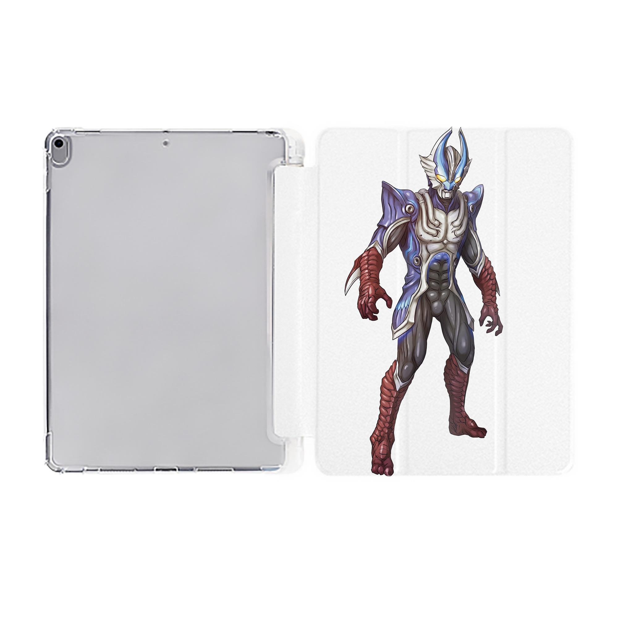 （画像用） ウルトラマン Ultraman IPad ケース ペン収納付き 三つ折りスタンド PUレザー×シリコン 対応機種9.5/10.5/10.9インチ